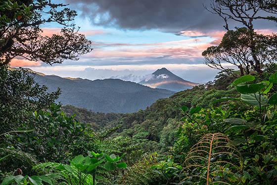 哥斯达黎加雨林和山脉的照片